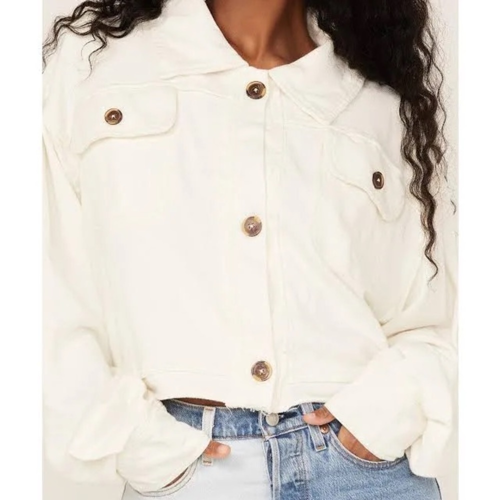 Free people we the free cropped Shacket size L